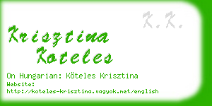 krisztina koteles business card