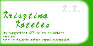 krisztina koteles business card